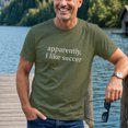 thumbnail image 4 of Jollimate Apparently I Like Soccer Men's Graphic T-Shirt, Funny Soccer Fan Casual Short Sleeve Tee, Sports Lover Gift for Men, 4 of 6