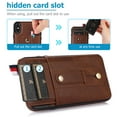 thumbnail image 2 of for iPhone XS/X Case, Lightweight Premium PU Leather iPhone XS/X Wallet Case with Card Holders Protective Case for iPhone XS/X Adjustable Stand,Brown, 2 of 7