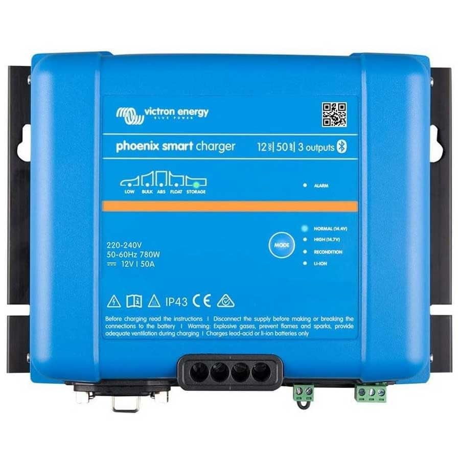 Victron Energy Smart IP43 Chargeur de Batterie 12 Volts 50 ampères 230 V (1+1), Bluetooth