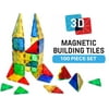 Magnetic Block Toy To Build 3D Magnet Tile Structures - (100 Piece) Magna Color Shapes Are Kid Approved! This Learn & Play Set Is Best For Children & Toddlers, Instead Of Wooden Construction Blocks