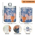thumbnail image 5 of Yayeee 2 Pack Qtip Holder Bathroom Cotton Swab Canister with Lid Clear Dispenser Set, Pink Leaves, 5 of 6