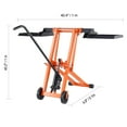 thumbnail image 4 of KFFKFF Lawn Mower Lift Jack, Supports up to 500 Lbs, Robust Carbon Steel Grass Cutter Elevator, Modifiable Portable Grass Cutter Lifter for Zero Turn Grass Cutters, Orange, 4 of 9