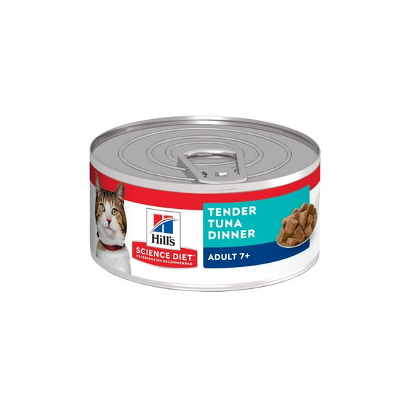 Hill's Science Diet Tender Tuna Dinner Wet Cat Food for 7+ Senior Cats, 5.5oz Can 24pk