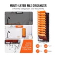 thumbnail image 5 of Wall File Rack 12 Pocket Mesh Organizer - Metal Wall Mount Folder for Office, Home & School Documents, Mail & Magazines - Label Holder Included, 5 of 9
