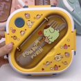 thumbnail image 5 of Sanrio Plastic Lunch Box Bring Cutlery Cartoon Kuromi Cinnamoroll Kitty Pompompurin Divided Bento Box Microwaveable Gift, 5 of 5