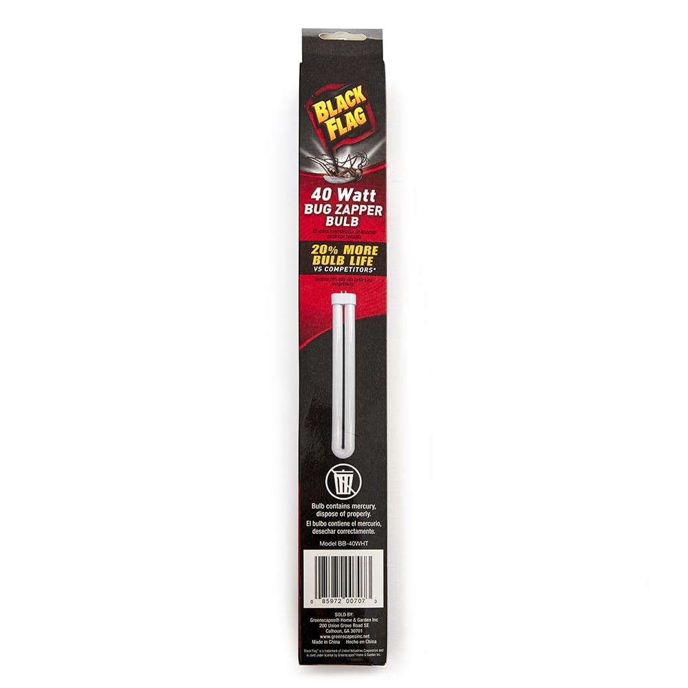 Black Flag 40 Watt Electronic Bug Zapper Insect Killer Replacement Bulb, White Bulb, Replacement for Models: BZ-40, BZ-40DX, and BZ-40MAX
