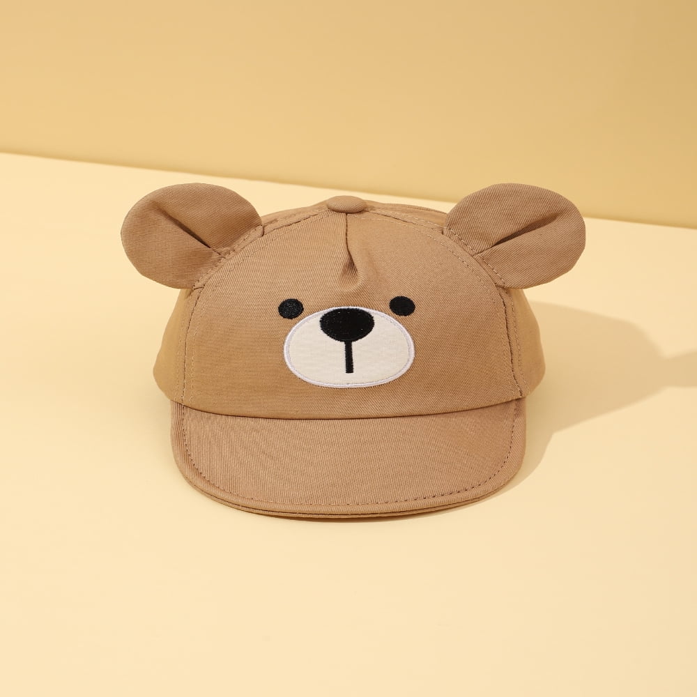OUSITAID 1pc Baby Bear Embroidery Decor Sun Hat With Big Ears