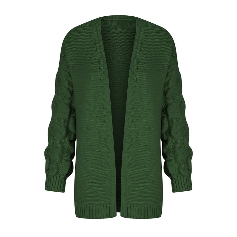 Hfyihgf Women's Open Front Long Lantern Sleeve Cardigan