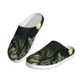 thumbnail image 2 of Disketp Palm Leaves And Exotic Birds Women's Men's Slippers Plush Slip-On House Slipper for Winter Indoor Soft Cushion Non-slip Fluffy Slides Slippers-35/36, 2 of 7