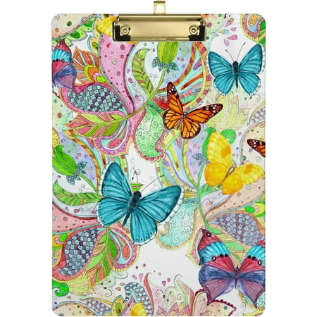 POGLIP Magic Flora Butterflies Clipboard Hardboard Wood Nursing Clip ...