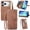 Brown, variant on Phone Case for Blackview Wave 7C, Shockproof PU Leather Wallet Case with Card Slots Anti-Scratch Stand Magnetic Flip Zipper Pocket Cover, Blue