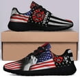 thumbnail image 3 of Firefighter Veteran American flag US Shoes Sneakers for Women Men Black Size 7, 3 of 7