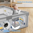 thumbnail image 7 of TEAYINGDE Baby Playpen Large Play Yard Fence for Toddlers,62"x62" Gray Dinosaur, 7 of 7