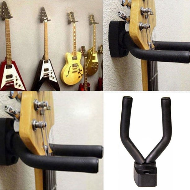 Guitar Holders Wall Mount Bracket Hanger Soft Rubber Foam Padded