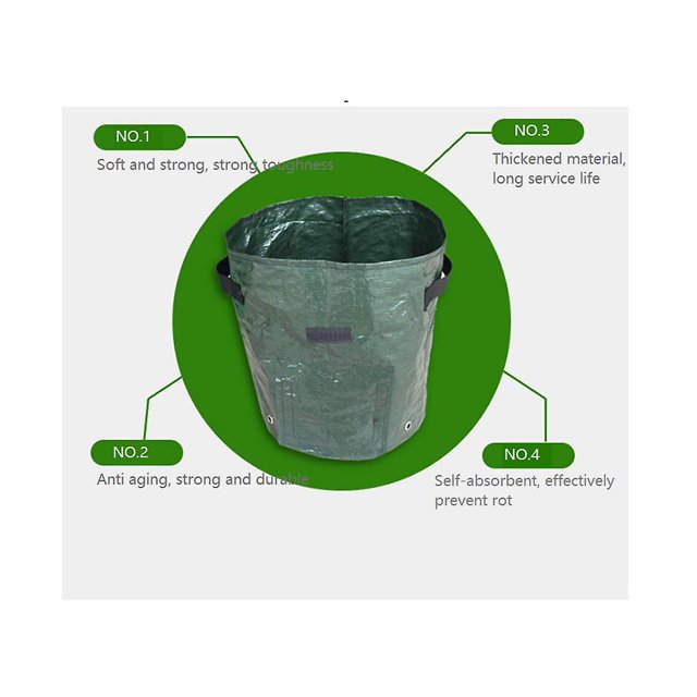 Bolsas para cultivo de papas de 7 galones, paquete de 6, macetas de tela de PE gruesa para plantas, bolsas para macetas de papas con asas para plantas verdes