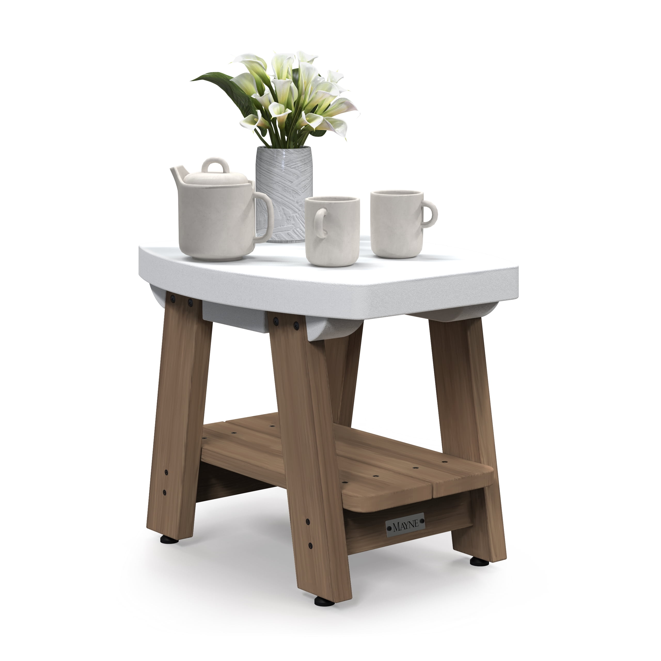 Mesa Side Table - White