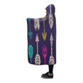 thumbnail image 2 of HATIART Hooded Blanket Arrows Wearable Blanket 56x80 Inch Comfotable Hooded Throw Wrap, 2 of 3