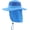 Blue, variant on Outdoor UPF50+ Mesh Sun Hat Wide Brim Fishing Hat with Neck Flap Sun Hat for Men Women