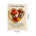 thumbnail image 4 of Appreciation Firefighter Gifts for Men Pocket Hug with Card, Unique Firefighter Accessories Proud Keychain Gift for Firefighters Prayer, Birthday Gifts for Fireman Fire Fighter Accessory Graduation, 4 of 4
