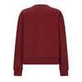 thumbnail image 6 of JGGSPWM Womens Full Zip Up Cardigan Lightweight Comfort Casual Solid Color Long Sleeve Sweatshirt Coat with Pocket Red XL, 6 of 6