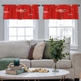 thumbnail image 4 of LALILO Kitchen Curtain Valance Watercolor With Rod Pocket Window Curtain 52"x 18" Set of 2, 4 of 7