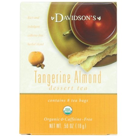 Davidsons Tea Tangerine Almond, 8-Count Tea Bags , 0.56 Oz(Pack of 12)