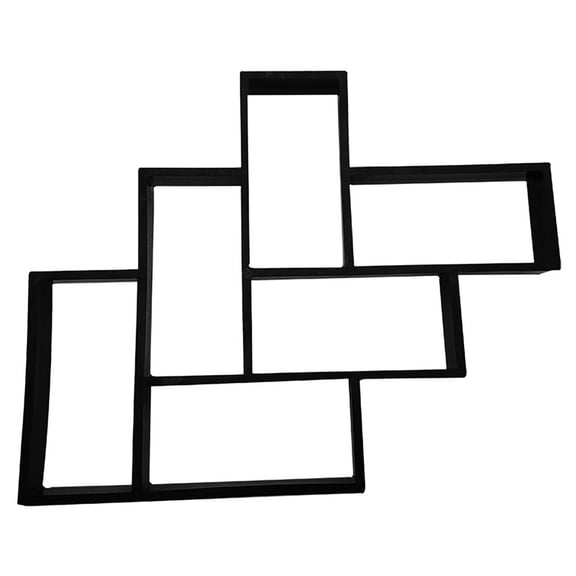 Raindrops  Rectangular Masonry Mold Paving Molds for Walkways Stone Paver Black