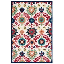 SAFAVIEH Blossom Cantor Floral Area Rug, Ivory/Green, 5' x 8'