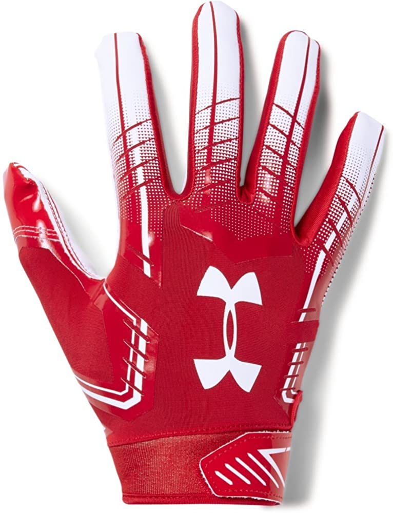 Under Armour Men's F6 Football Gloves, Red (600)/White, Large Walmart