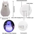 thumbnail image 4 of Lámpara de Noche CHAO Alpaca Silicona Suave 9 Colores Recargable, 4 of 5