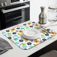 thumbnail image 3 of Pioneer Flower Floral Print Pattern Kitchen Dish Drying Mat 1 Pack, Ultra Absorbent Microfiber Drainer Mat, 16"x18", 3 of 6