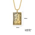 thumbnail image 4 of TEAMER Skeleton Tarot Card Necklace Stainless Steel Amulet Marigold Tarot Card Major Arcana Necklaces for Women Men, 4 of 4