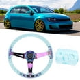 thumbnail image 4 of Acrylic Steering Wheel, 14in Diameter Compatible with Most Standard Wheel Adapters, Smooth Texture, Stylish and Luxurious Design, Strong Repairability, for Car Racing ATV Kart UTV,, 4 of 7