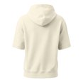 thumbnail image 5 of Short Sleeve Hoodies for Men Loungewear Fall Light Weight Hoodies Men with Pocket Beige 4XL, 5 of 6