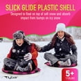 thumbnail image 5 of Flybar Kids 26" Pink Plaid Foam Saucer Disc Snow Sled for Kids with Slick Bottom for Kids, Ages 6+, 5 of 10