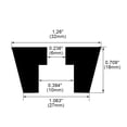 thumbnail image 2 of 5pcs Almohadillas de tope de goma para escritorio, D32x27xH18mm, 2 of 7