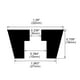 thumbnail image 2 of 5pcs Almohadillas de tope de goma para escritorio, D32x27xH18mm, 2 of 7