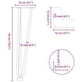 thumbnail image 2 of vidaXL Hairpin Table Leg Black Solid Steel 16.5 in tall Adjustable Feet, 2 of 5