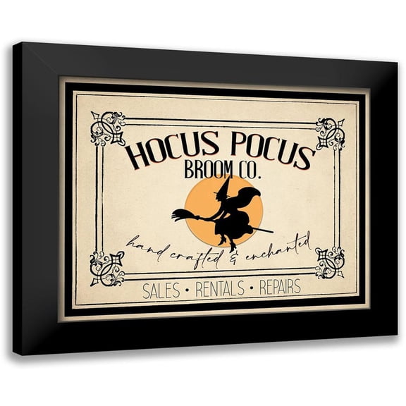 Allen, Kimberly 14x12 Black Modern Framed Museum Art Print Titled - Hocus Pocus Broom CO