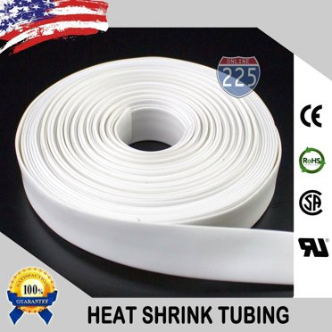 50ft Clear 3/16" (5mm) Polyolefin Heat Shrink Tubing - 2:1 Ratio, UL/CSA