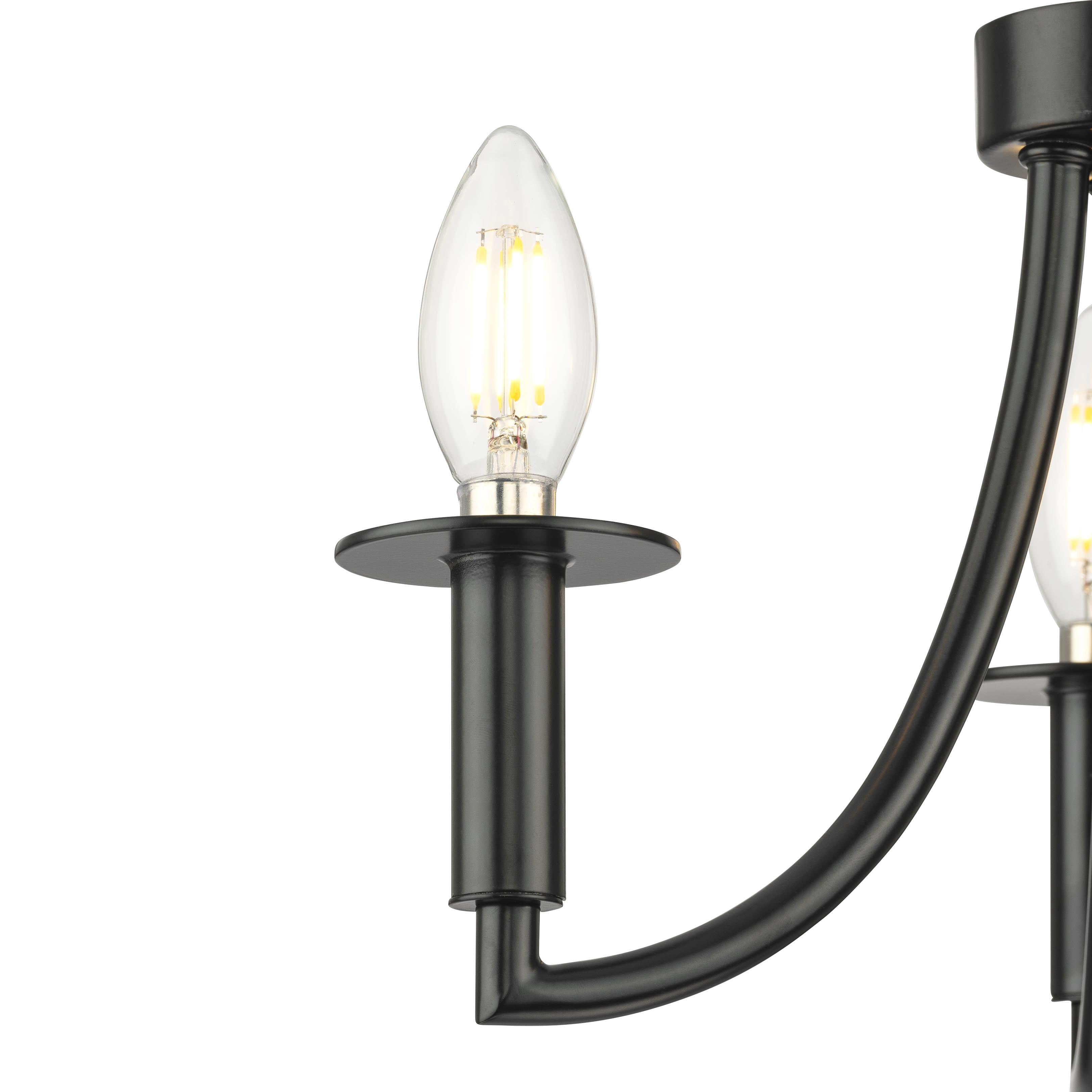 Better Homes & Gardens 12.75 in Contemporary Matte Black Convertible Pendant