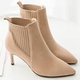 thumbnail image 5 of QISIWOLE Women's Mesh Ankle Bare Boots Pointed Stiletto Heel Casual Short Tube Booties,clearance under $10, 5 of 6