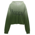 thumbnail image 6 of idosla Letter Long Tie Clothes Hoodies Pullover Short Dyed Tops Sweatshirts Girls Kids Sleeve Teen Sweatshirt Hoodie Girls (Dark Green, 4-5 Years), 6 of 6