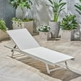 thumbnail image 3 of Noble House Chaise Longue Extérieure en Aluminium et Maille Blanche, 3 of 37