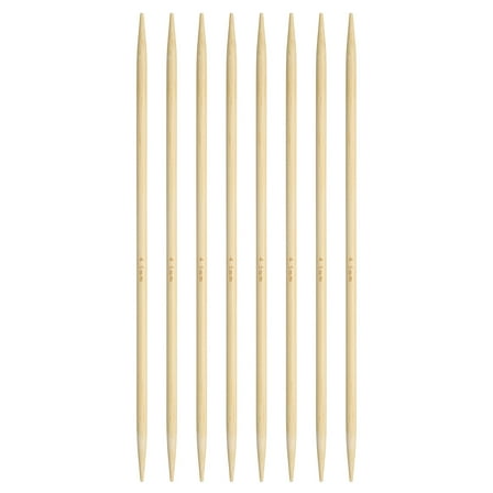 Uxcell 8Pcs Bamboo Knitting Needles Double Pointed Size US 7(4.5mm) 7.87 inch