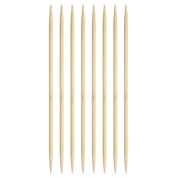 Uxcell 8Pcs Bamboo Knitting Needles Double Pointed Size US 7(4.5mm) 7.87 inch