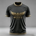 thumbnail image 6 of Zimjoy 2026 Mexico Soccer Jersey for Men World Soccer Game Mexico Team Short Sleeve Mock Crew Neck Football Jersey Shirts Dark Gray M, 6 of 6