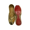 thumbnail image 5 of Women Velvet & Leather Shoes Punjabi Jutti For Women Slip on Handmade &nbsp;Gold&nbsp; US 9/ EURO 40, 5 of 5