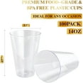 thumbnail image 6 of FOCUSLINE Disposable Plastic Cups, Clear, 14oz, 100 Pack, 6 of 9