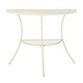 thumbnail image 3 of SAFAVIEH Genson Outdoor Patio Semi Circle End Table, Pearl White, 3 of 7